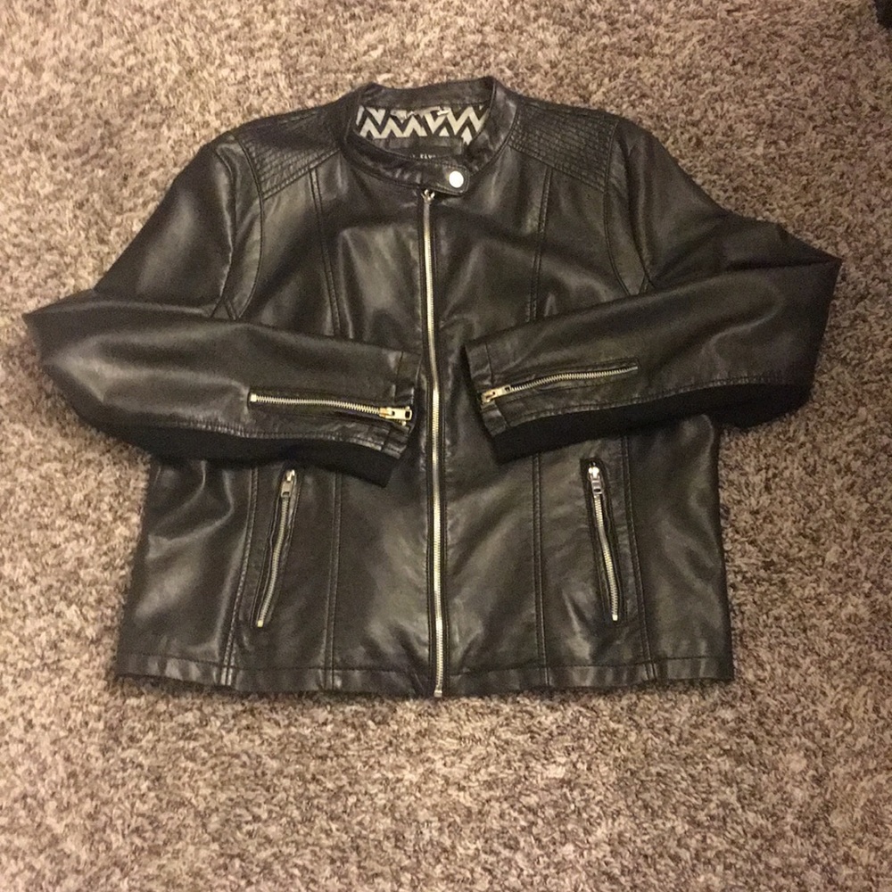 Black Faux Leather Jacket